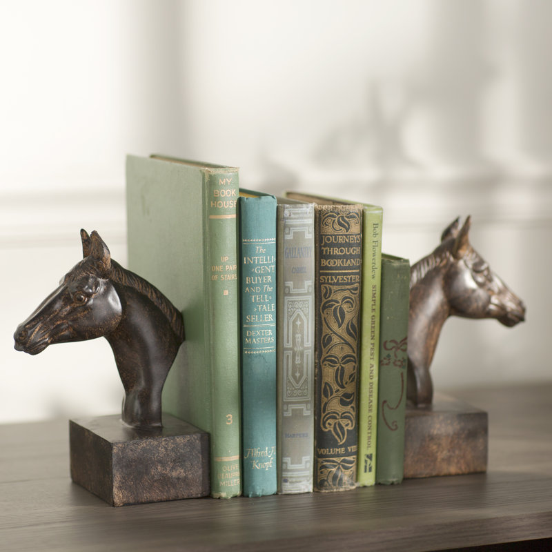Three Posts Elegant Horse Head Bookends & Reviews Wayfair